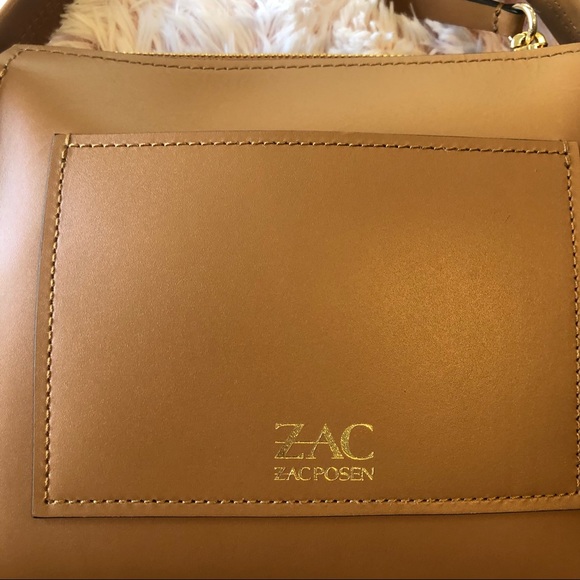 ZAC POSEN Eartha Zip Top Crossbody, Camel color, NWT. - Picture 12 of 12